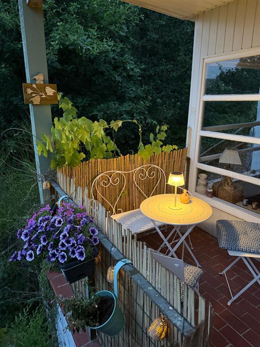 Petit coin terrasse pour la soirée